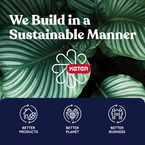 keter circa 37 gallon resin deck box stool, view 13