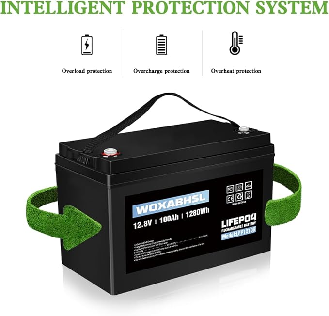WOXABHSL 4 PCS 12V 100AH Lifepo4 Lithium Battery Up to 15000+ Deep Cycles - Image 5