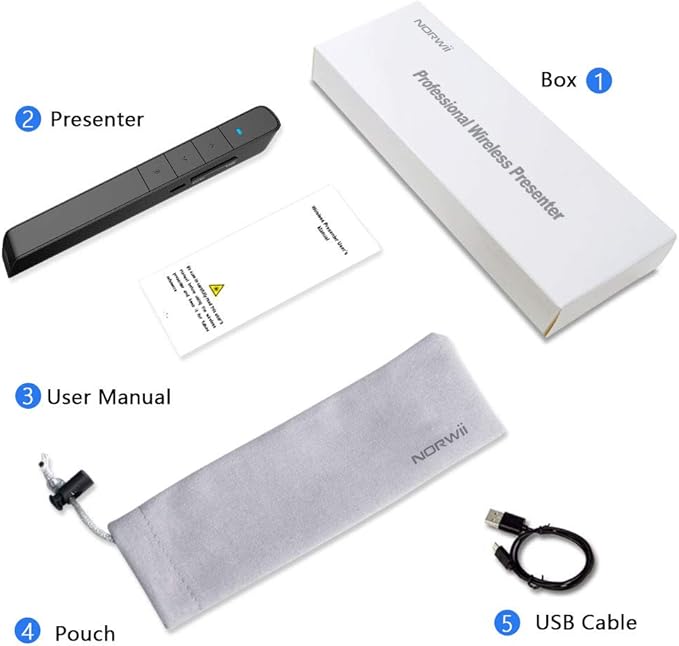 N75 Rechargeable Presentation Clicker, PowerPoint Clicker - Image 9
