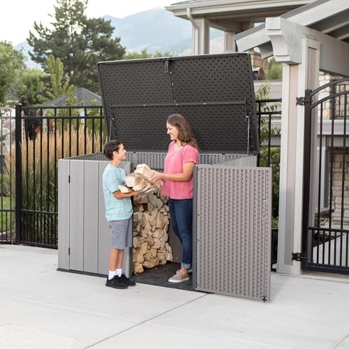 lifetime horizontal outdoor storage shed, 75 cu. ft., view 9