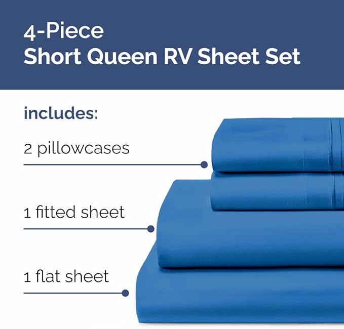 RV Short Queen Sheet Set 60 X 75 - Image 2