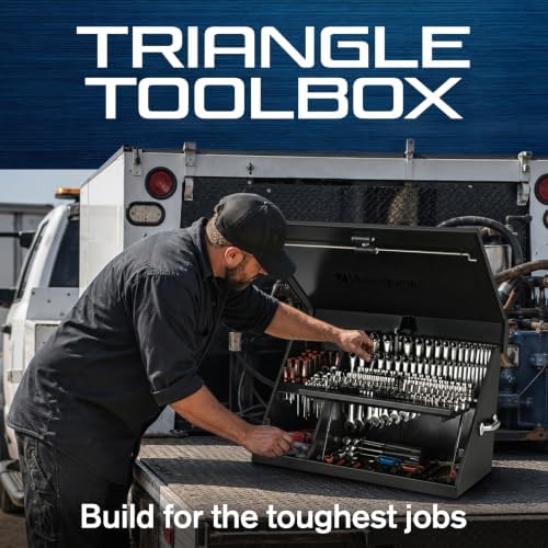 montezuma – xl450b – 36-inch portable triangle toolbox, front angle view