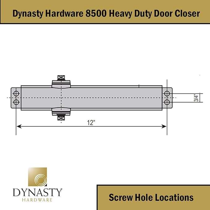 Dynasty Hardware Door Closer, Grade 1 Heavy Duty Commercial Hydraulic Closer - Image 4