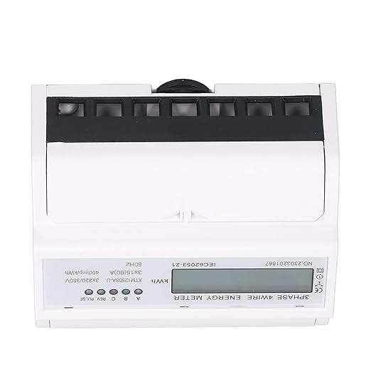 Energy Meter 3 Phase Electricity Usage Monitor LCD Display DIN Rail Mounting - Image 9