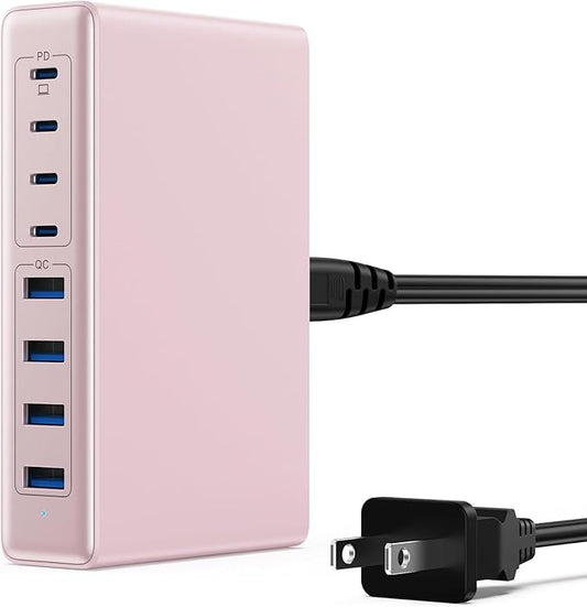 200W USB C Charger Block, 8-Ports GaN III Fast Charging Station Hub, PD 65W by Ekrist