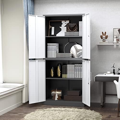 peukc metal storage cabinet with adjustable shelves &, main product view