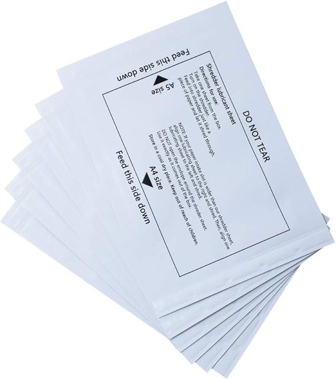laffeya Shredder Lubricant Sheets & Paper Shredder Sharpening Cleaning Sheet - Image 5