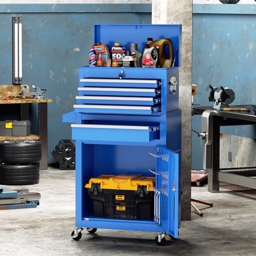 oakcloud heavy-duty 5-drawer rolling tool chest & cabinet, view 9