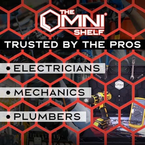 the omnishelf portable workstation, magnetic toolbox, laptop stand, front angle view
