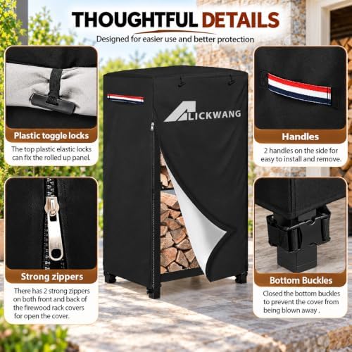 outdoor waterproof 17 inch small firewood rack cover, package contents