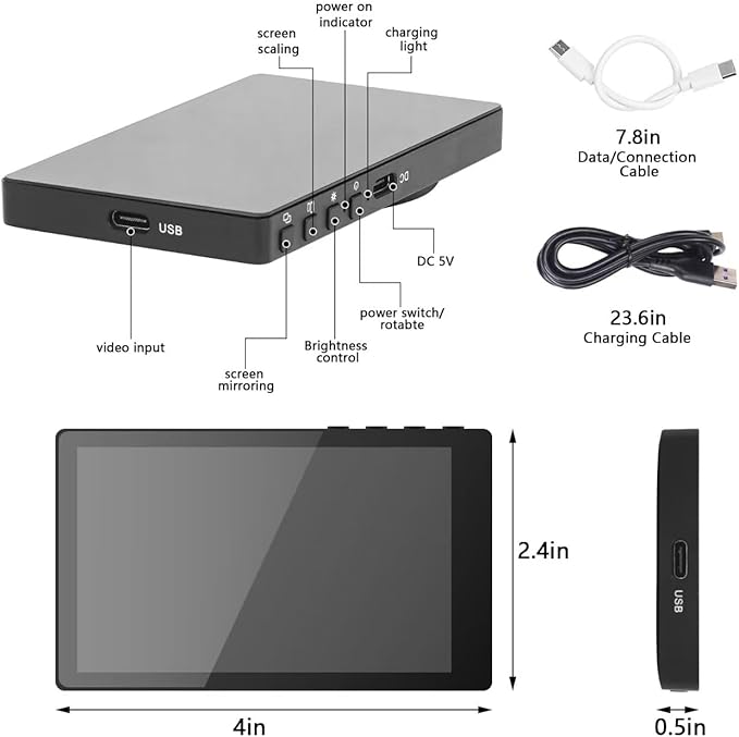 LANBOUY Selfie Screen Back Camera Monitor Phone Vlog Magnetic Selfie Screen - Image 4