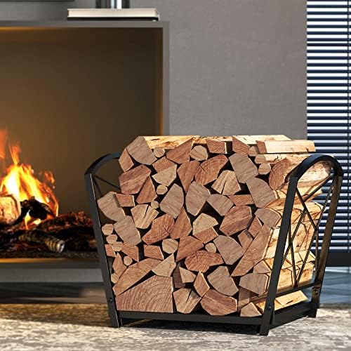 fire beauty folding iron firewood log rack for, main product view