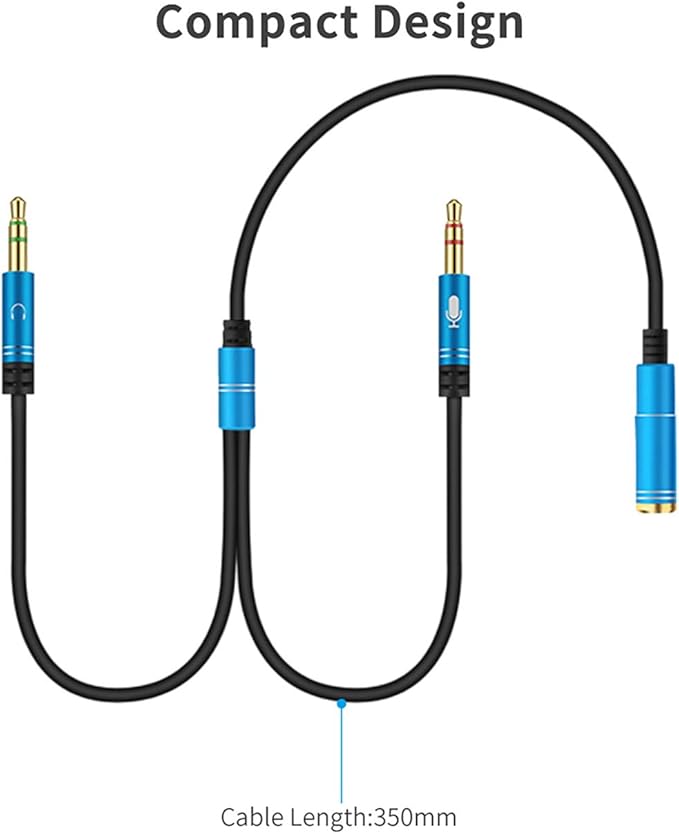 CANFON Headphone Splitter for Computer 3.5mm Female to 2 Dual 3.5mm Male - Image 3