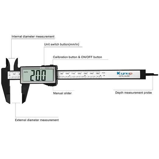 Kynup Caliper Measuring Tool, Digital Caliper Outside Micrometer - Image 2