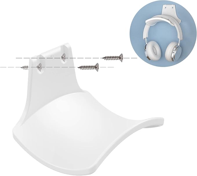 SIROLISA 2-Pack Headphone Stand Hanger Wall Hooks, Save Space Headset Stand - Image 3