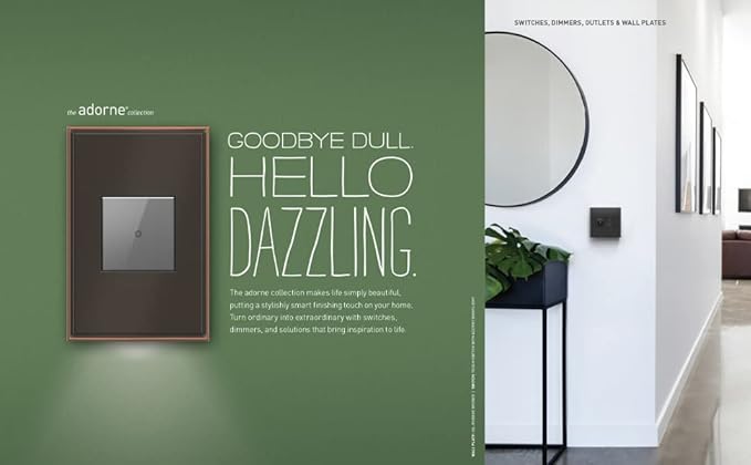 Legrand adorne Brushed Stainless, 1-Gang + Wall Plate - Image 5