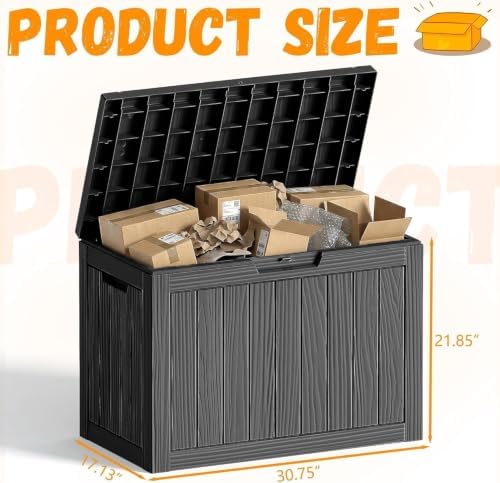 50gal outdoor storage box anti-theft delivery box lockable shown in use