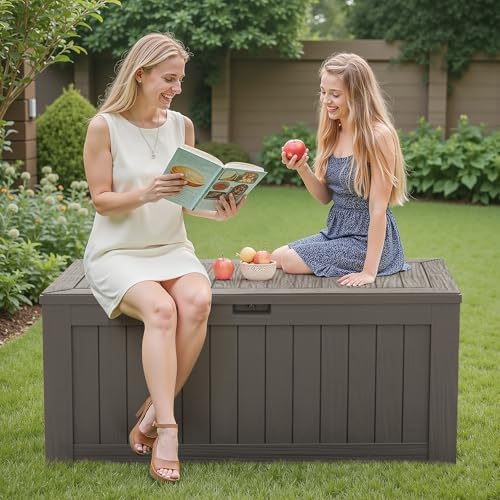 flamaker internal 120 gallon deck box waterproof, large on a desk or shelf