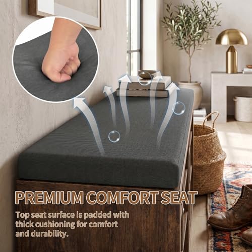 shoe rack bench, shoe storage bench with cushion, package contents
