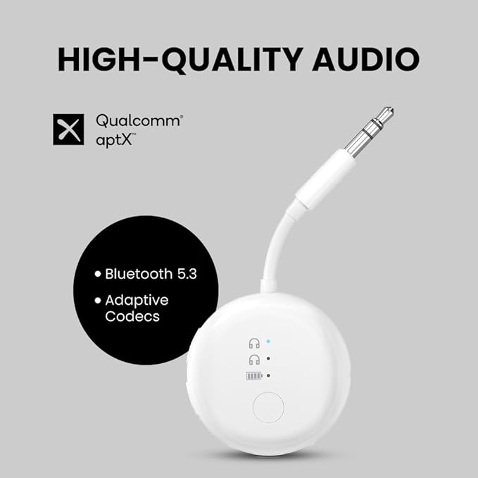 Avantree SoundJet R1 – 25Hr Airplane Bluetooth Adapter - Image 3
