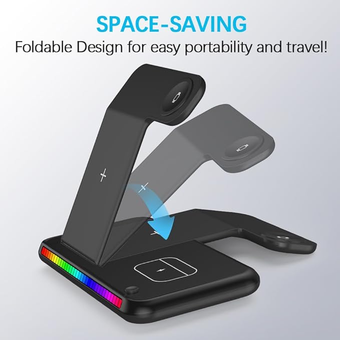 IHAO 3in1 Multifunctional Foldable Wireless Charging Station - Image 6
