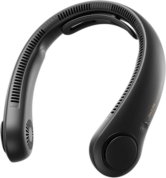 JISULIFE Portable Neck Fan Upgraded, Neckbrace Personal Hands Free, 5 Speed by LivechillStaycool