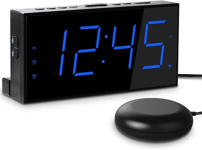 Extra Loud Dual Alarm Clock by Mesqool