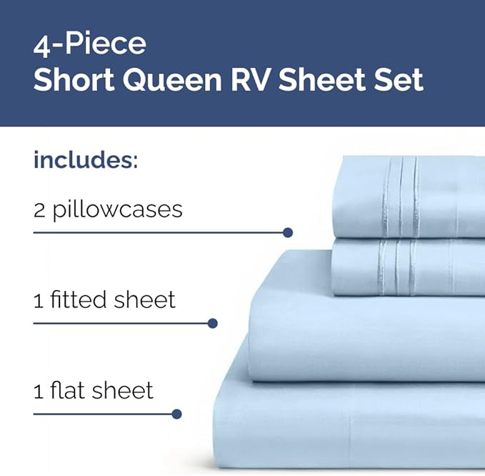 RV Short Queen Sheet Set 60 X 75 - Image 2