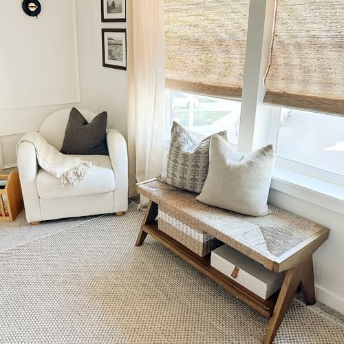 nathan james beacon bohemian bench seat with shoe showing dimensions