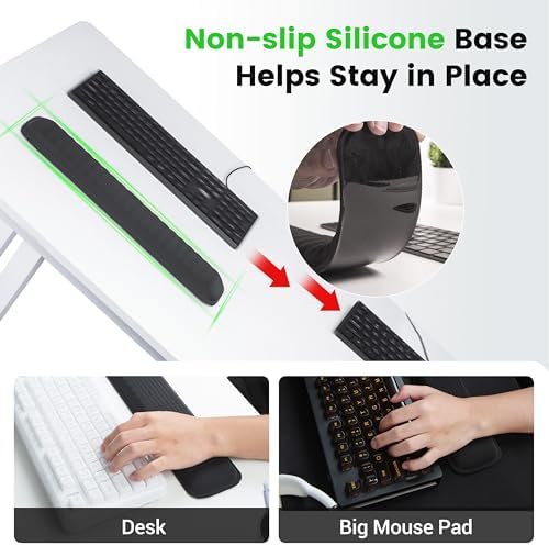 MEKASS Ergonomic Wrist Rest for Keyboard and Mouse, Soft Memory Foam Keyboard - Image 5