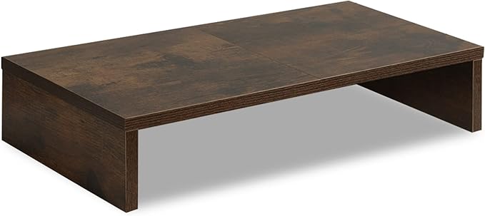 TEAMIX 20 Inch Monitor Stand Riser, Wooden Desktop Riser by TEAMIX