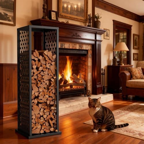 4ft firewood rack indoor, wood rack, metal, 1000, package contents
