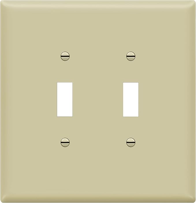 ENERLITES Double Toggle Switch Cover, Two Gang Light Switch Wall Plate by Enerlites
