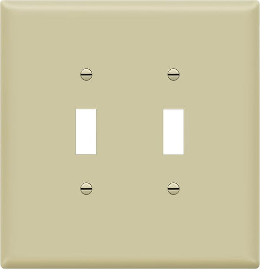 ENERLITES Double Toggle Switch Cover, Two Gang Light Switch Wall Plate by Enerlites