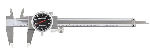 Accusize Industrial Tools 0-6" x 0.001" Dial Caliper, Stainless Steel in Fitted - Image 3