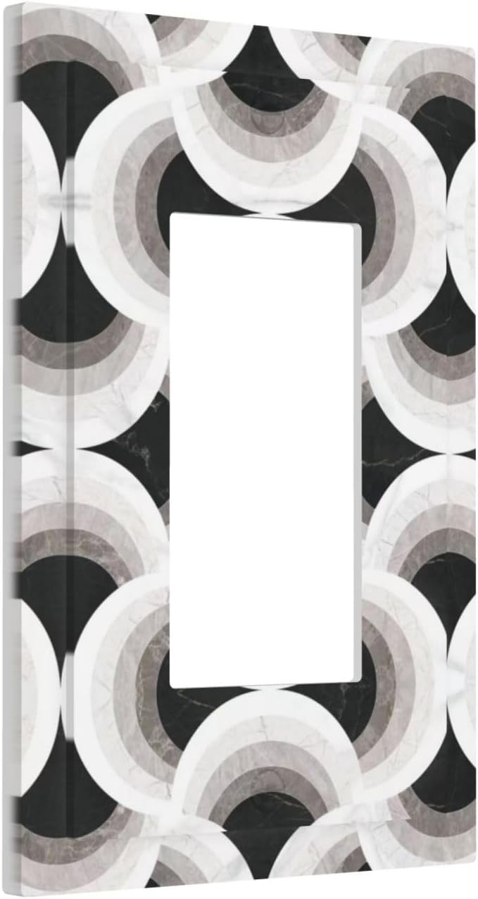 Bvtewkhz Black/White Art Marble 1 Gang Single Rocker Decorative Light Switch by Unknown