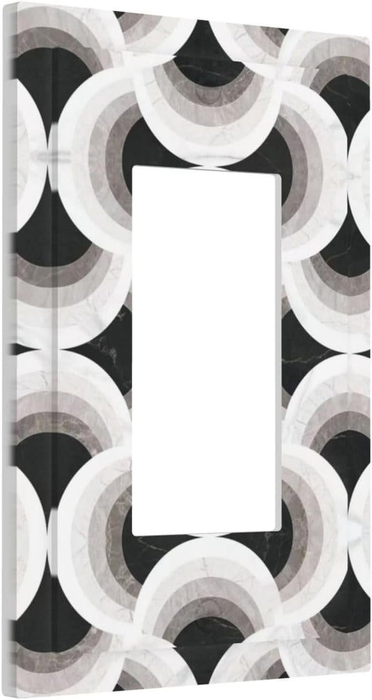 Bvtewkhz Black/White Art Marble 1 Gang Single Rocker Decorative Light Switch by Unknown