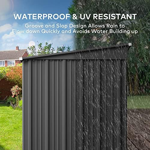 gizoon 6x4 ft outdoor shed, metal garden shed, package contents