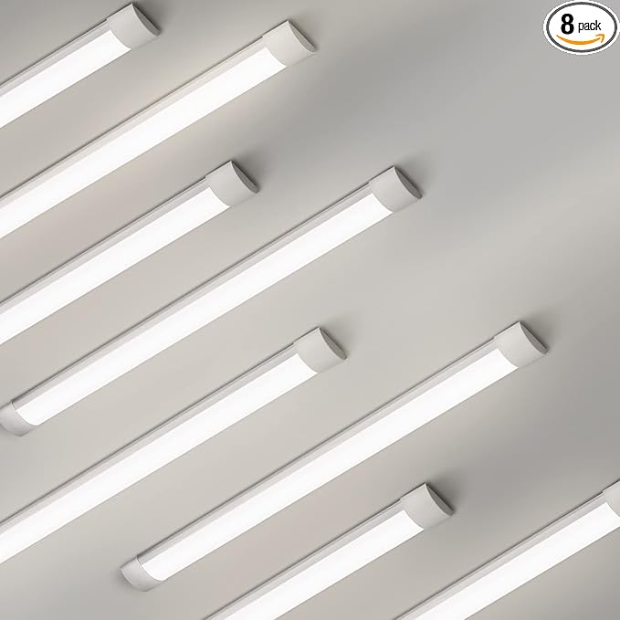colmeguna 8 Packs 4FT LED Batten Light, Ultra-Thin Slim Ceiling Surface Mounted by colmeguna