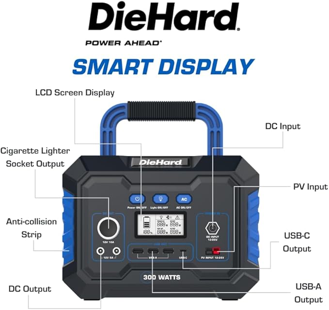 DieHard Portable Power Station 300-Watt 288.6Wh - Image 3