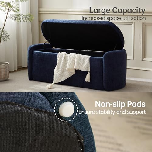 vknow storage bench, upholstered storage ottoman bench with, package contents
