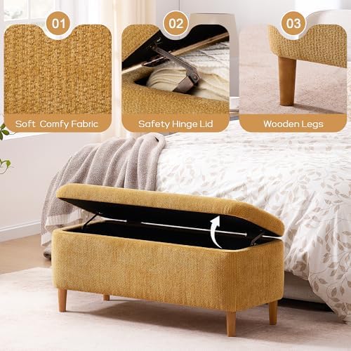 39.4" ottoman with storage upholstered storage bench for, package contents