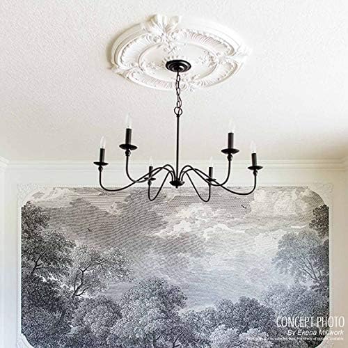 Ekena Millwork CM12TR Traditional Ceiling Medallion (Fits Canopies up to 2 3/4")12"OD x 1"P Primed 1 each
