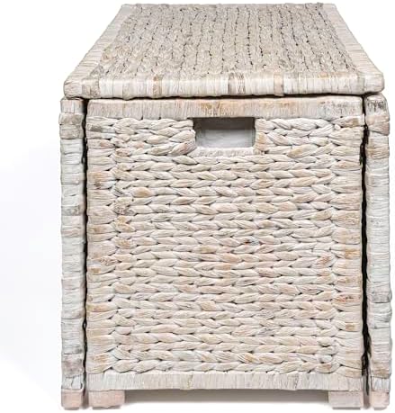 happimess anada 30" storage trunk wicker weave water, view 12