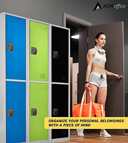 adiroffice large school locker with 2 doors 2, front angle view