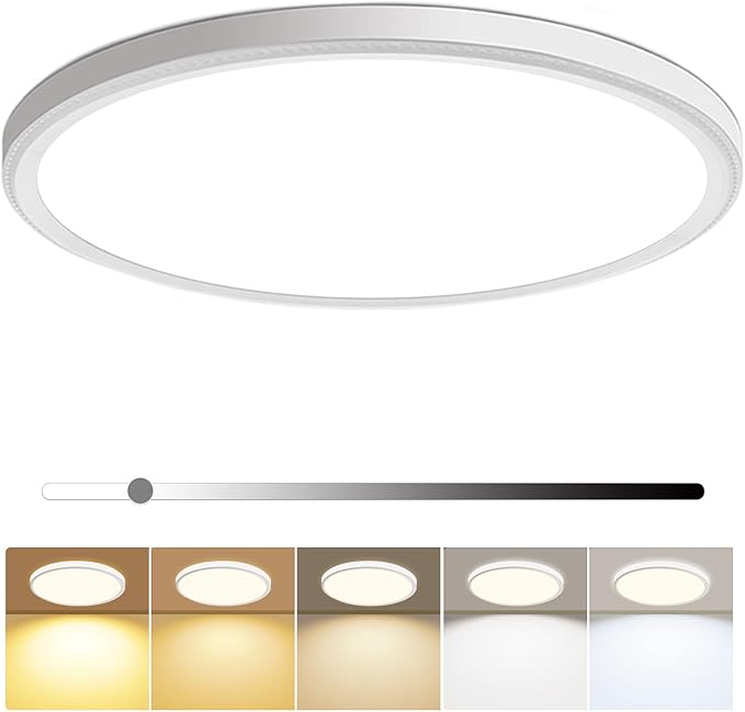 hunhun 16 Inch Dimmable LED Flush Mount Ceiling Light 4800LM Round Light by hunhun