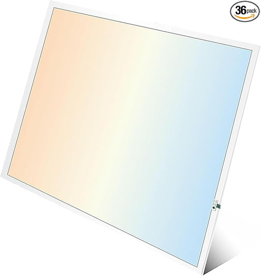 2X2 LED Flat Panel Light Emergency Battery Backup, 40W-3000K/4000K/5000K by LED+ENERGY+PLUS