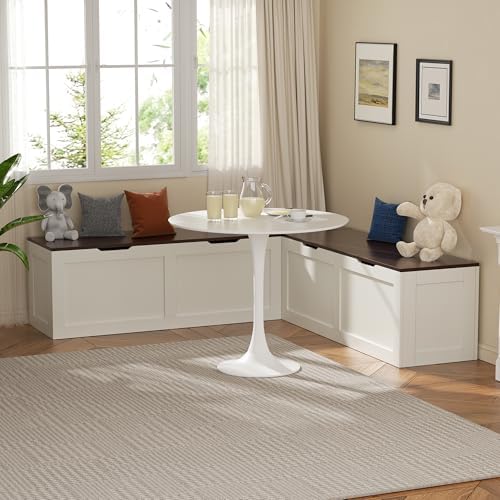 l shaped bench with storage, 63" breakfast nook, main product view