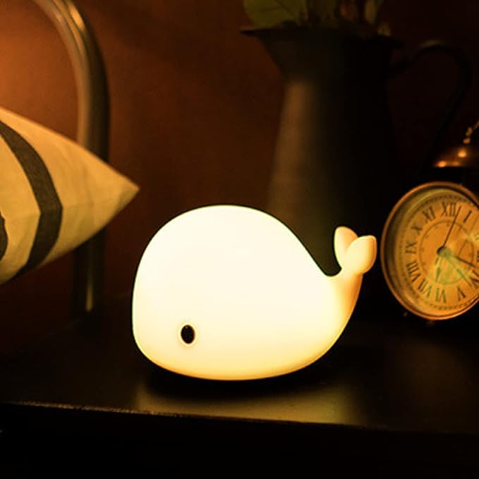 LEDHOLYT Night Light for Kids, Cute Silicone Nursery Dolphin Lamp for Baby and by LEDHOLYT