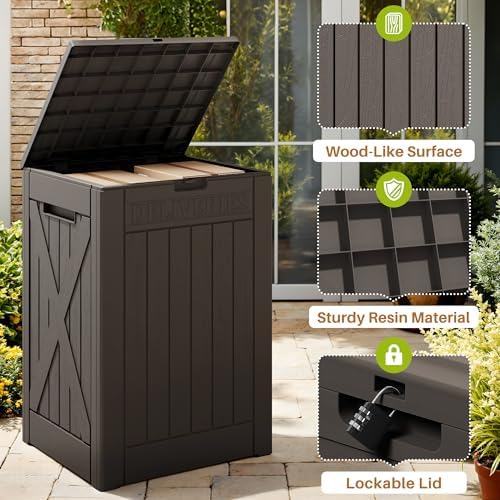 devoko 48 gallon package delivery box outdoor secure shown in use